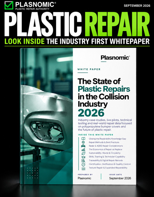Plastic Repair: look inside the industry first white paper, The State of Plastic Repairs in the Collision Industry 2026