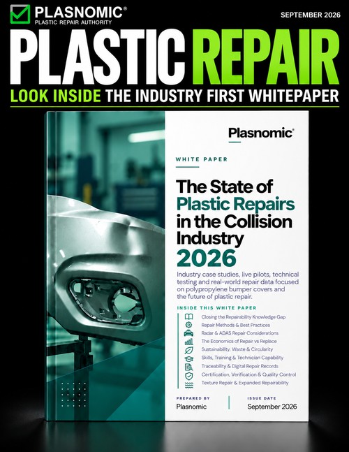 Plastic Repair: look inside the industry first white paper, The State of Plastic Repairs in the Collision Industry 2026